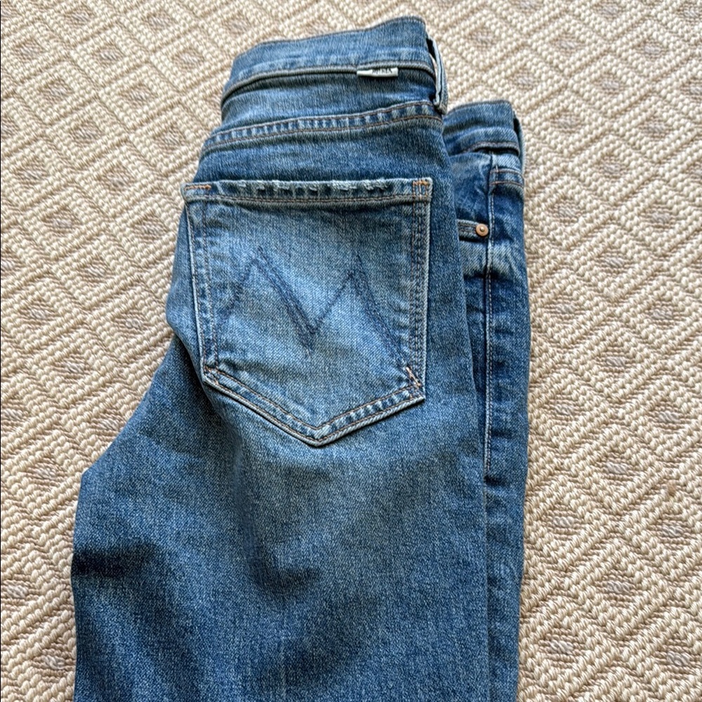 Mother Mid Rise Dazzler Ankle Jeans